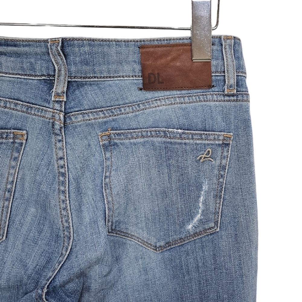 DL1961 Azalea Relaxed Skinny Distressed Denim Jeans 29" Inseam Cotton Casual 25 - Picture 9 of 14